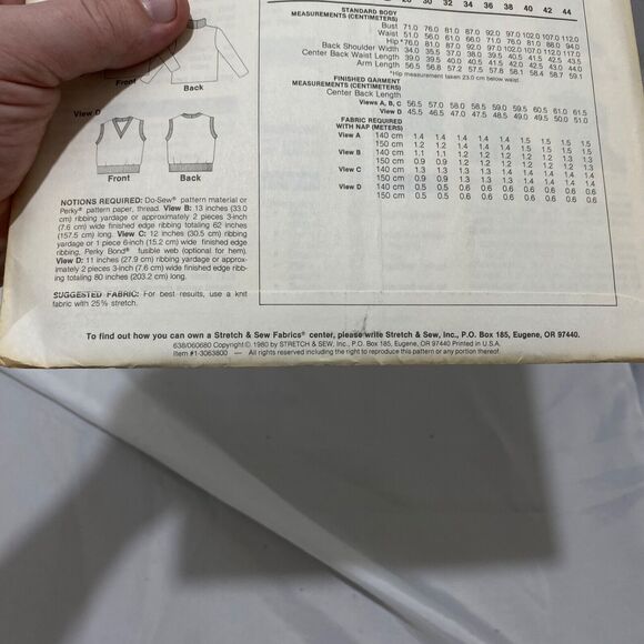 1980 Stretch and Sew Pullover Tops Design Patterns By Ann Person Vintage - Picture 9 of 9